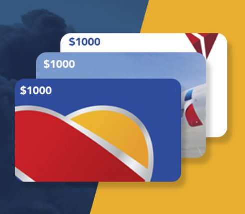 $1,000 Airline Gift Card Giveaway