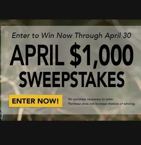 $1,000 Gift Card Sweepstakes