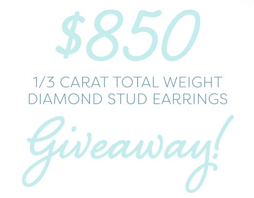 1/3Ct Diamond Stud Earrings Giveaway