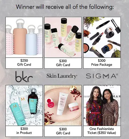 $1,750 Beauty Sweepstakes