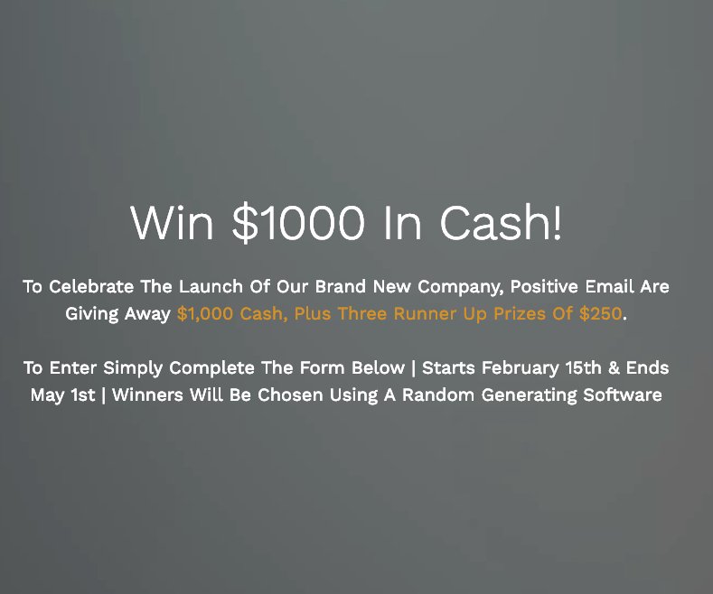 $1,750 Cash Giveaway