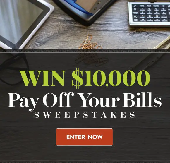 $10,000 Pay Off Your Bills Sweepstakes