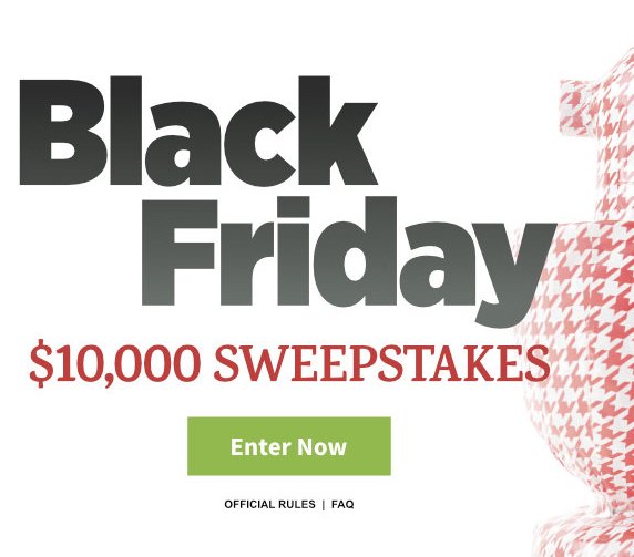$10,000 Shopping Check Sweepstakes