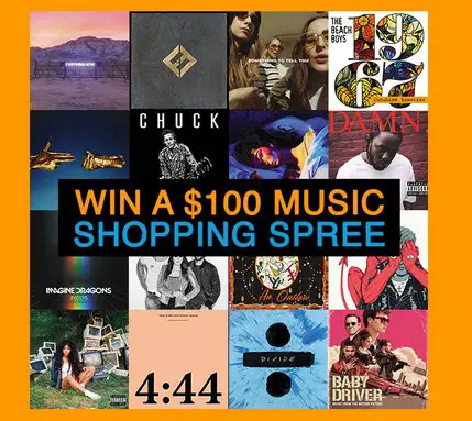 $100 Music Shopping Spree Sweepstakes