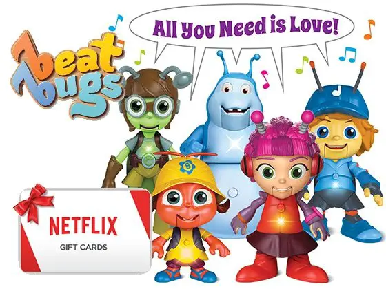 $100 Netflix Gift Card & Beat Bugs Toy Pack Sweepstakes