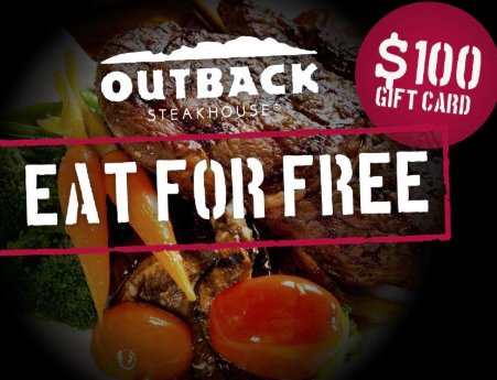 $100 Outback Steakhouse Gift Card
