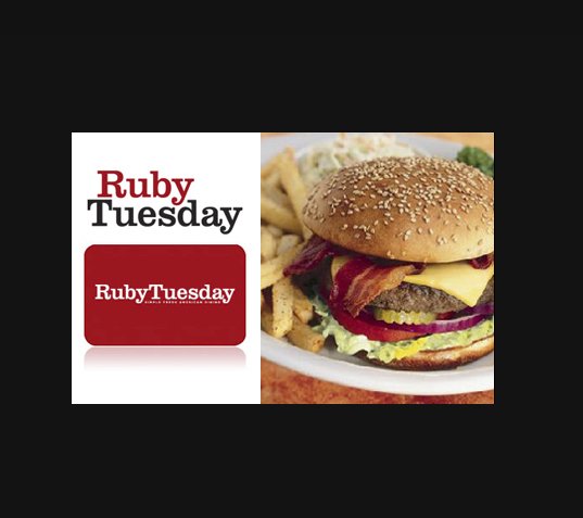 $100 Ruby Tuesday Gift Card Giveaway