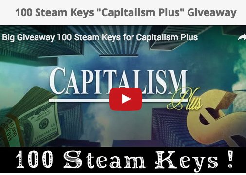 100 Steam Keys for "Capitalism Plus"