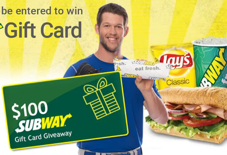$100 Subway Fast Gift Card Giveaway!