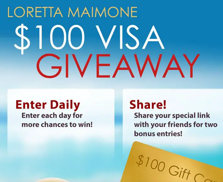 $100 Visa Gift Card Giveaway