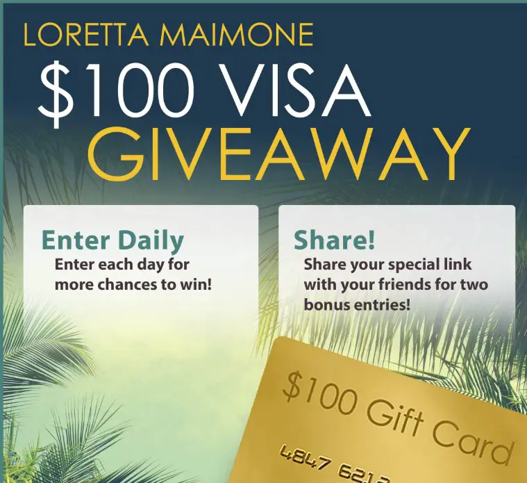 $100 Visa Gift Card Giveaway