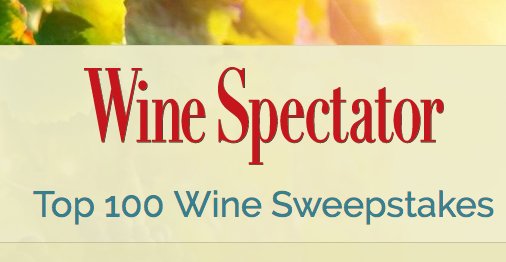Top 100 Wines Of The Year Sweepstakes!