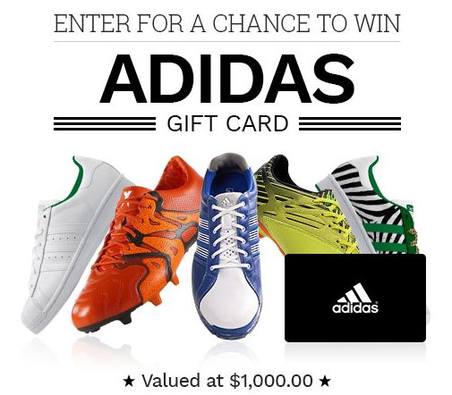 $1,000 Adidas Gift Card - Win It!