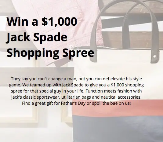 $1,000 Jack Spade Shopping Spree