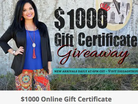 $1000 Online Gift Certificate