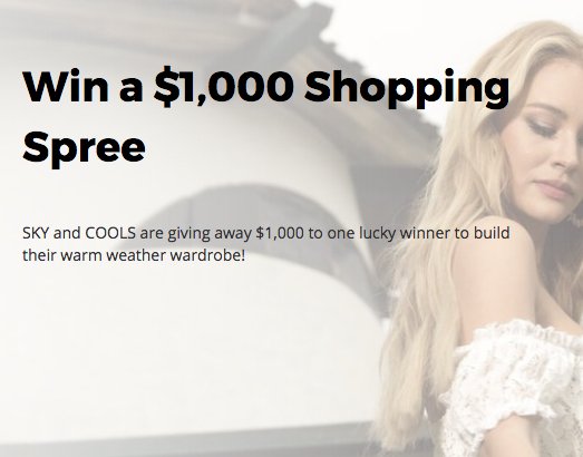 $1,000 Shopping Spree Sweepstakes