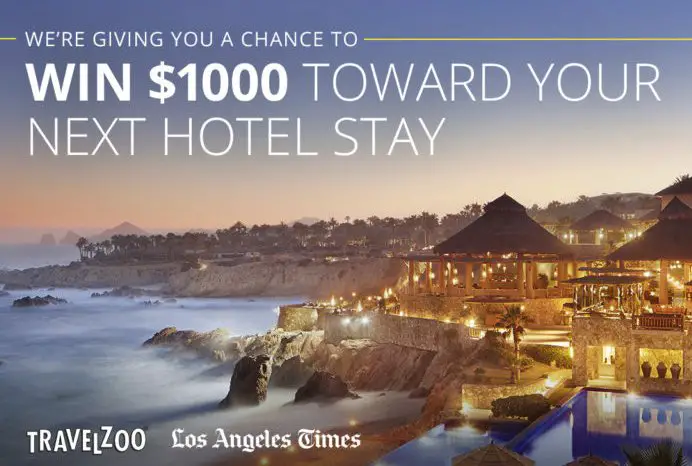 $1,000 TravelZoo Hotel Sweepstakes!