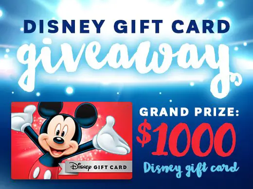 $1,000 Disney Gift Card Giveaway