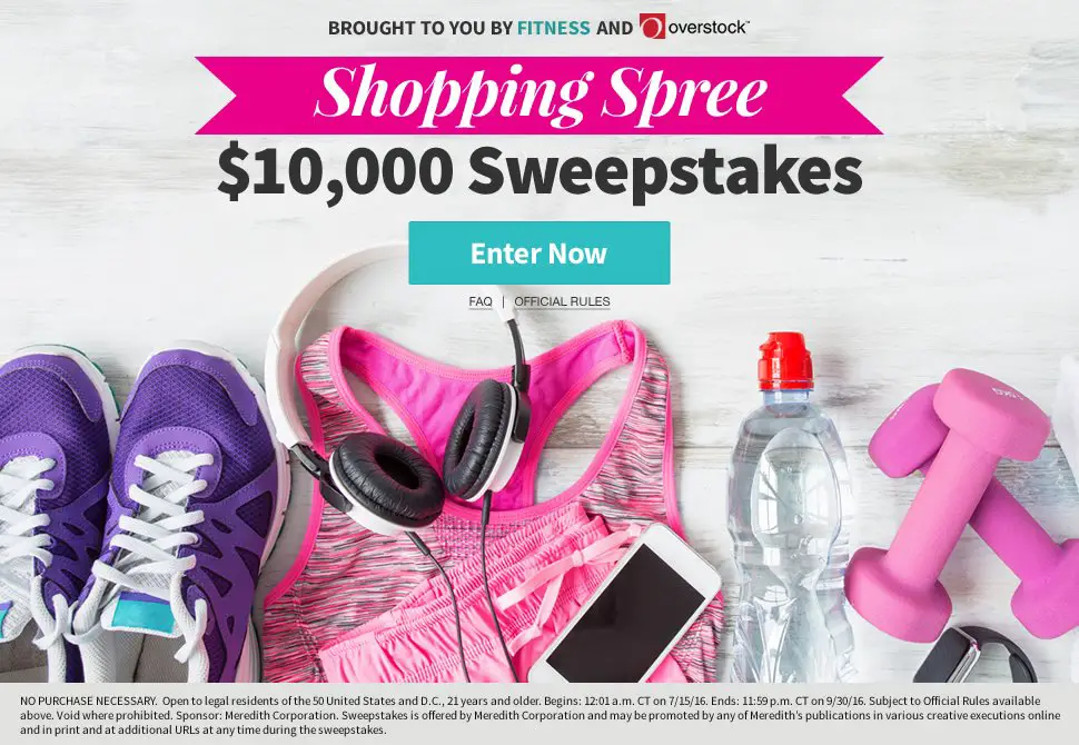 $10,000 Fitness Shopping Spree!