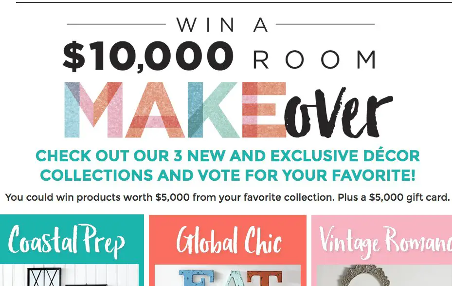 $10,000 Room Makeover Sweepstakes
