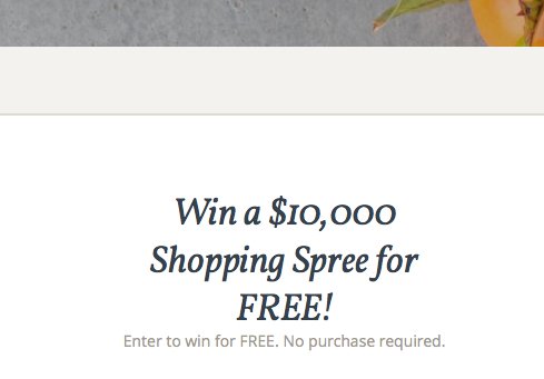 Win a $10,000 Shopping Spree for FREE!