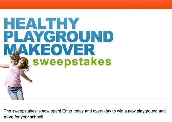 $100k Healthy Playground Makeover Sweepstakes!