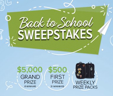 $10k Back to School Sweepstakes