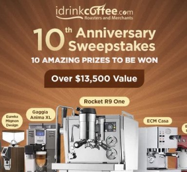 10th Anniversary Sweepstakes! 10 Winners