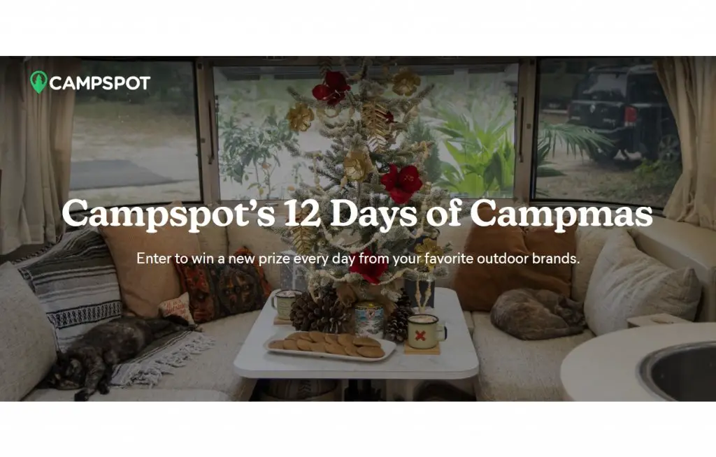 12 Days of Campmas Giveaway - Win $1,500 Campspot Credits, $1,000 Prepaid Gift Card & More