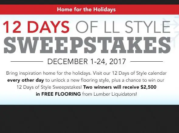 12 Days Of Ll Style Sweepstakes