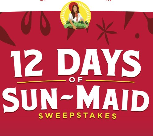 12 Days of Sun-Maid Sweepstakes