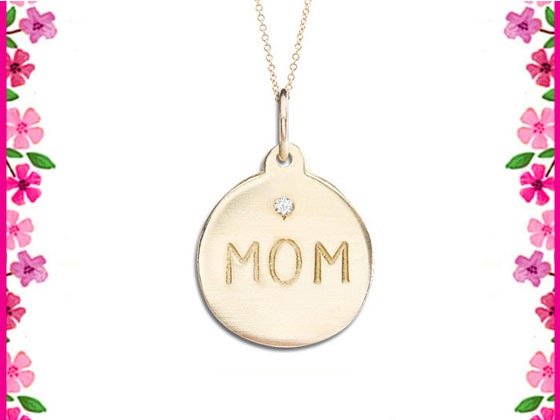14K MOM Necklace With A Diamond Sweepstakes