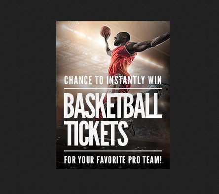 $15,000 Instant Basketball Tickets Game Sweep