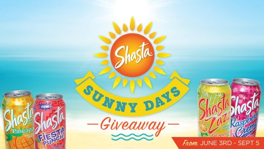 16 Winners in the Shasta Sunny Days Giveaway!