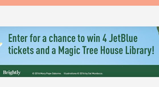 $1,698 Brightly and Soar with Reading's Magic Tree House Sweepstakes!