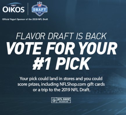 $17,500 OIKOS Flavor Draft Sweepstakes