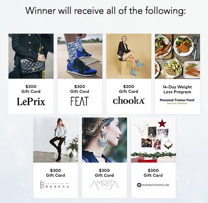 $2,000 + Holiday Giveaway