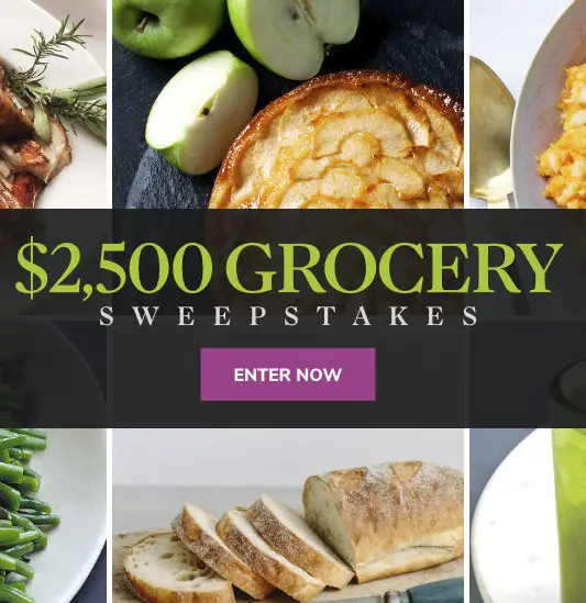 $2,500 Grocery Sweepstakes
