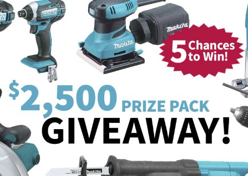 $2,500 Mega Tool Giveaway