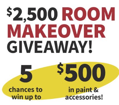 $2,500 Room Makeover Giveaway