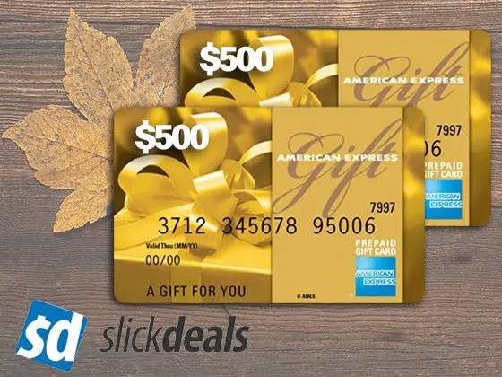 2 x $500 Amex Gift Card from Slickdeals