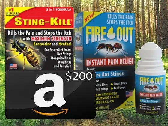 $200 Amazon Gift Card from Sting-Kill and Fire Out Sweepstakes