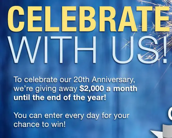 $2,000 Anniversary Sweepstakes