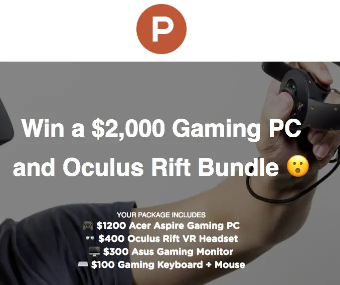 $2000 Gaming PC + Oculus Rift Giveaway