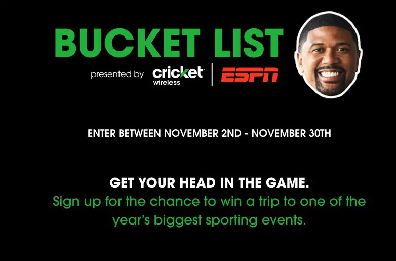 $20,000 ESPN Bucket List Sweepstakes!