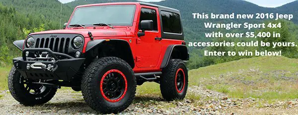$40,345 - 2016 Custom Jeep Giveaway!