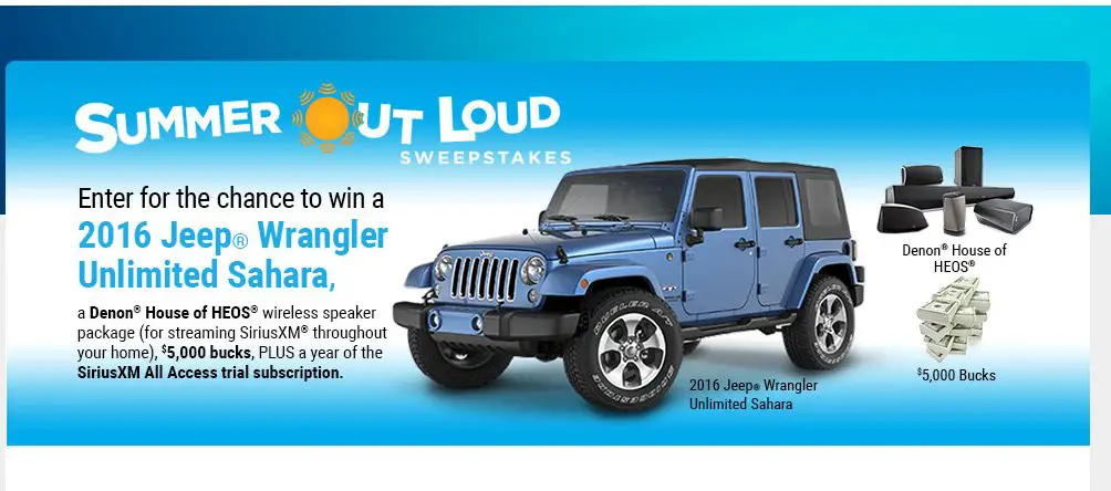 2016 Jeep Wrangler Needs to be Won!