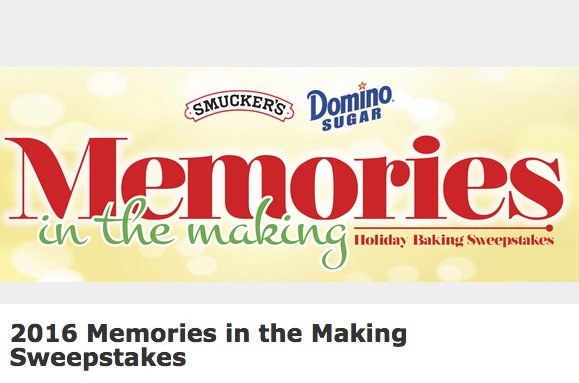 2016 Memories in the Making Sweepstakes