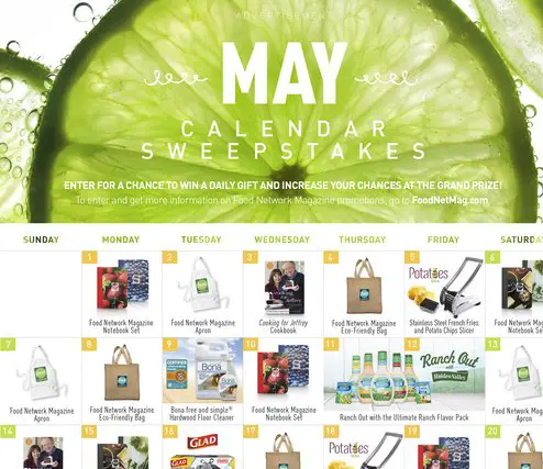 2017 May Calendar Sweepstakes