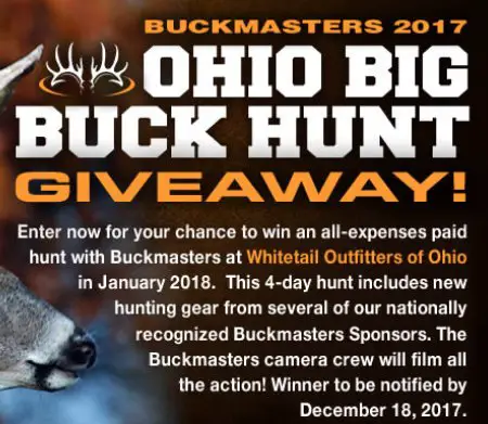 2017 Ohio Big Buck Hunt Sweepstakes
